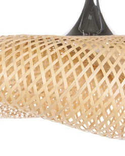 Candeeiro De Teto De Bambu Castanho Claro Boyne S