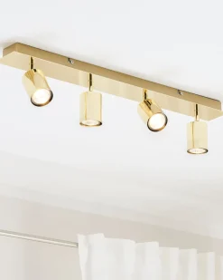 Candeeiro De Teto Dourado Tigris