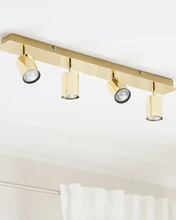 Candeeiro De Teto Dourado Tigris