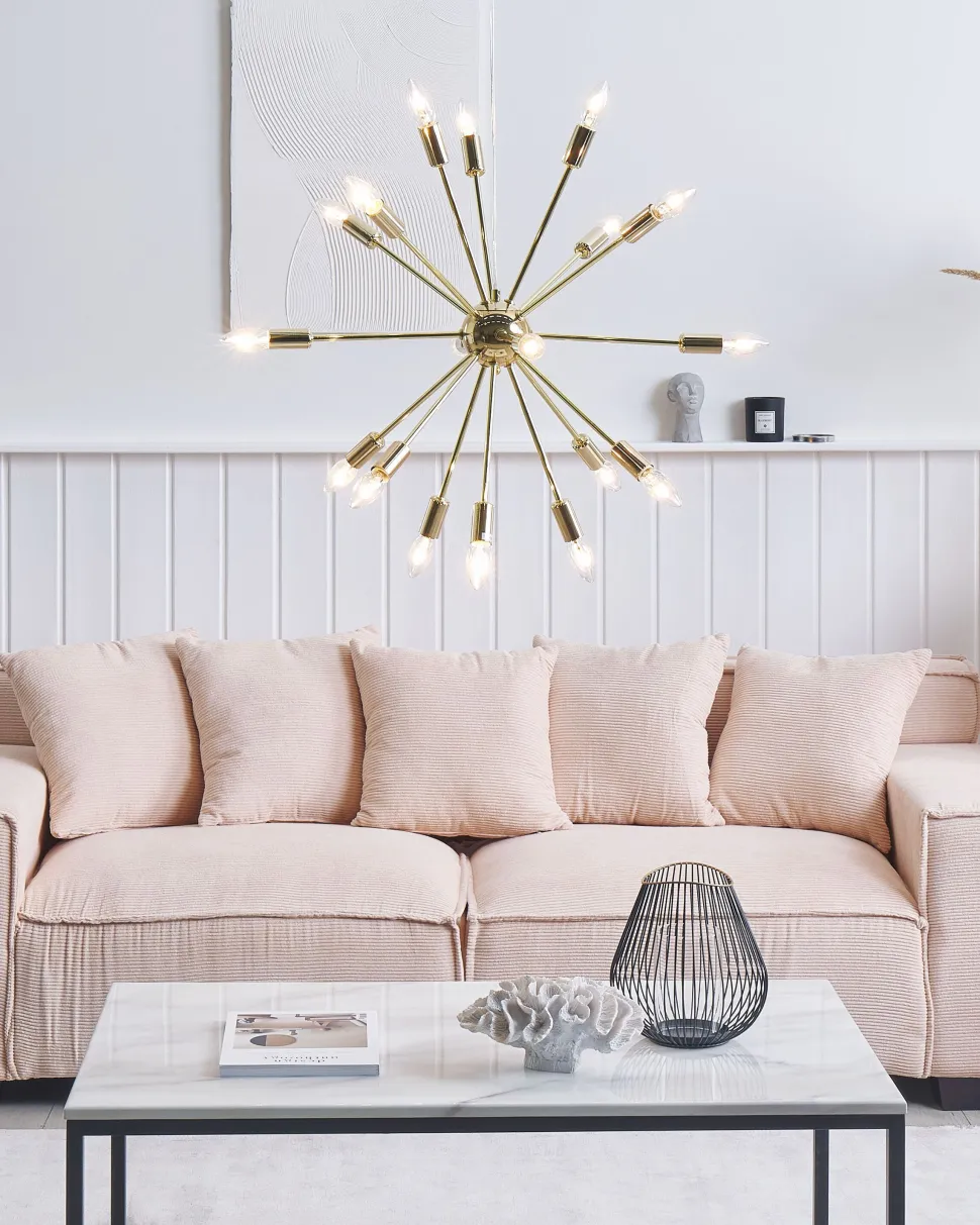 Candeeiro De Teto Dourado Maguse