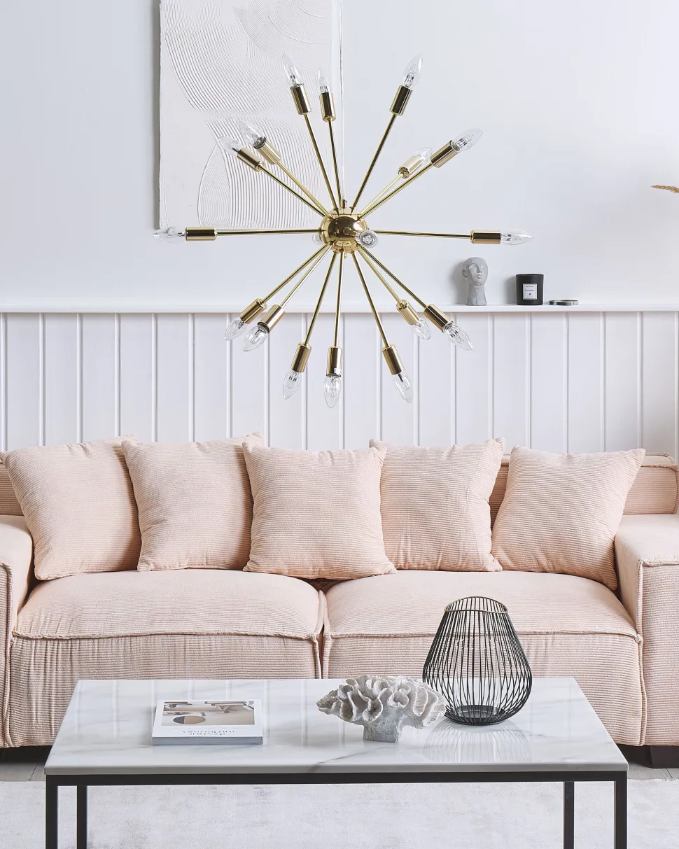 Candeeiro De Teto Dourado Maguse