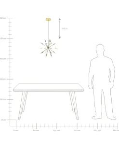 Candeeiro De Teto Dourado Maguse