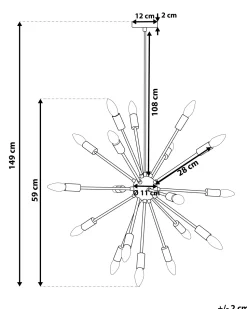 Candeeiro De Teto Dourado Maguse