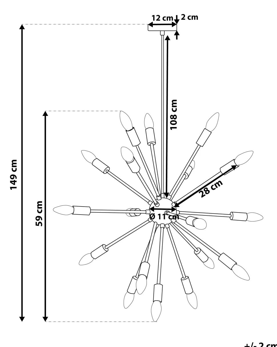 Candeeiro De Teto Dourado Maguse