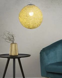 Candeeiro De Teto Dourado Turama