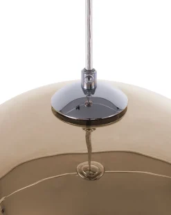 Candeeiro De Teto Dourado Abajur De Vidro Asaro