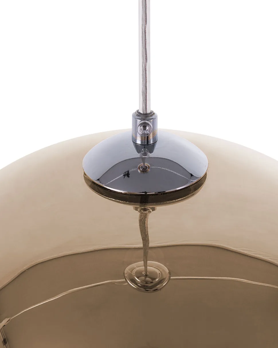 Candeeiro De Teto Dourado Abajur De Vidro Asaro