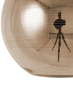 Candeeiro De Teto Dourado Abajur De Vidro Asaro