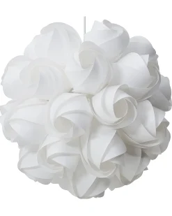 Candeeiro De Teto Efeito Bouquet De Flores Brancas Sordo