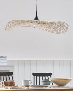 Candeeiro De Teto Em Bambu Castanho Claro 80 Cm Floyd