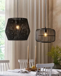 Candeeiro De Teto Em Bambu Preto Macheke