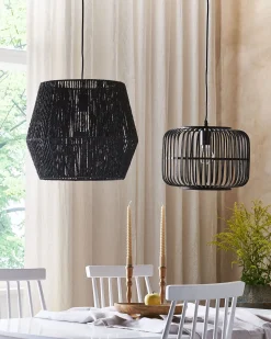 Candeeiro De Teto Em Bambu Preto Macheke