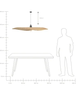 Candeeiro De Teto Em Bambu Castanho Claro Galana