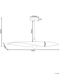 Candeeiro De Teto Em Bambu Castanho Claro Galana