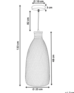 Candeeiro De Teto Em Bambu Castanho Claro Lwela