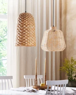 Candeeiro De Teto Em Bambu Castanho Claro Kerio