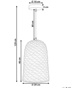 Candeeiro De Teto Em Bambu Castanho Claro Kerio