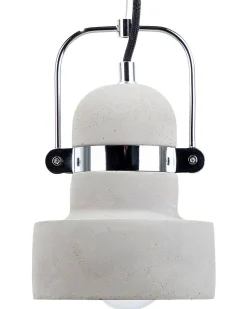 Candeeiro De Teto Em Betao E Metal Cinzento Claro Verde