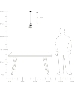 Candeeiro De Teto Em Betao E Metal Cinzento Claro Verde