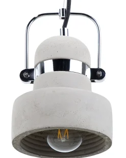 Candeeiro De Teto Em Betao E Metal Cinzento Claro Verde