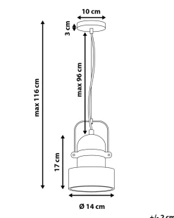Candeeiro De Teto Em Betao E Metal Cinzento Claro Verde