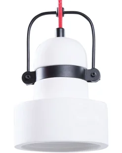 Candeeiro De Teto Em Betao E Metal Branco Verde