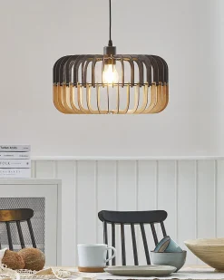 Candeeiro De Teto Em Castanho Claro E Preto Sous