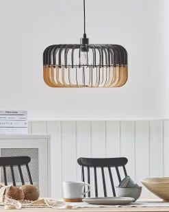 Candeeiro De Teto Em Castanho Claro E Preto Sous