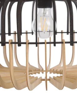 Candeeiro De Teto Em Castanho Claro E Preto Sous