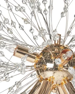 Candeeiro De Teto Em Cristal Dourado Torola