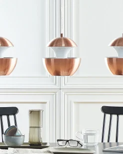 Candeeiro De Teto Em Metal Cor De Cobre Bojana