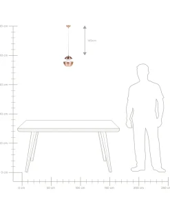 Candeeiro De Teto Em Metal Cor De Cobre Bojana