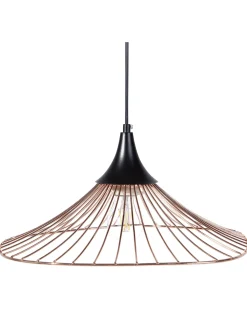 Candeeiro De Teto Em Metal Preto E Cor De Cobre Giona