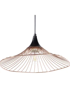 Candeeiro De Teto Em Metal Preto E Cor De Cobre Giona