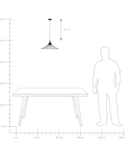 Candeeiro De Teto Em Metal Preto E Cor De Cobre Giona