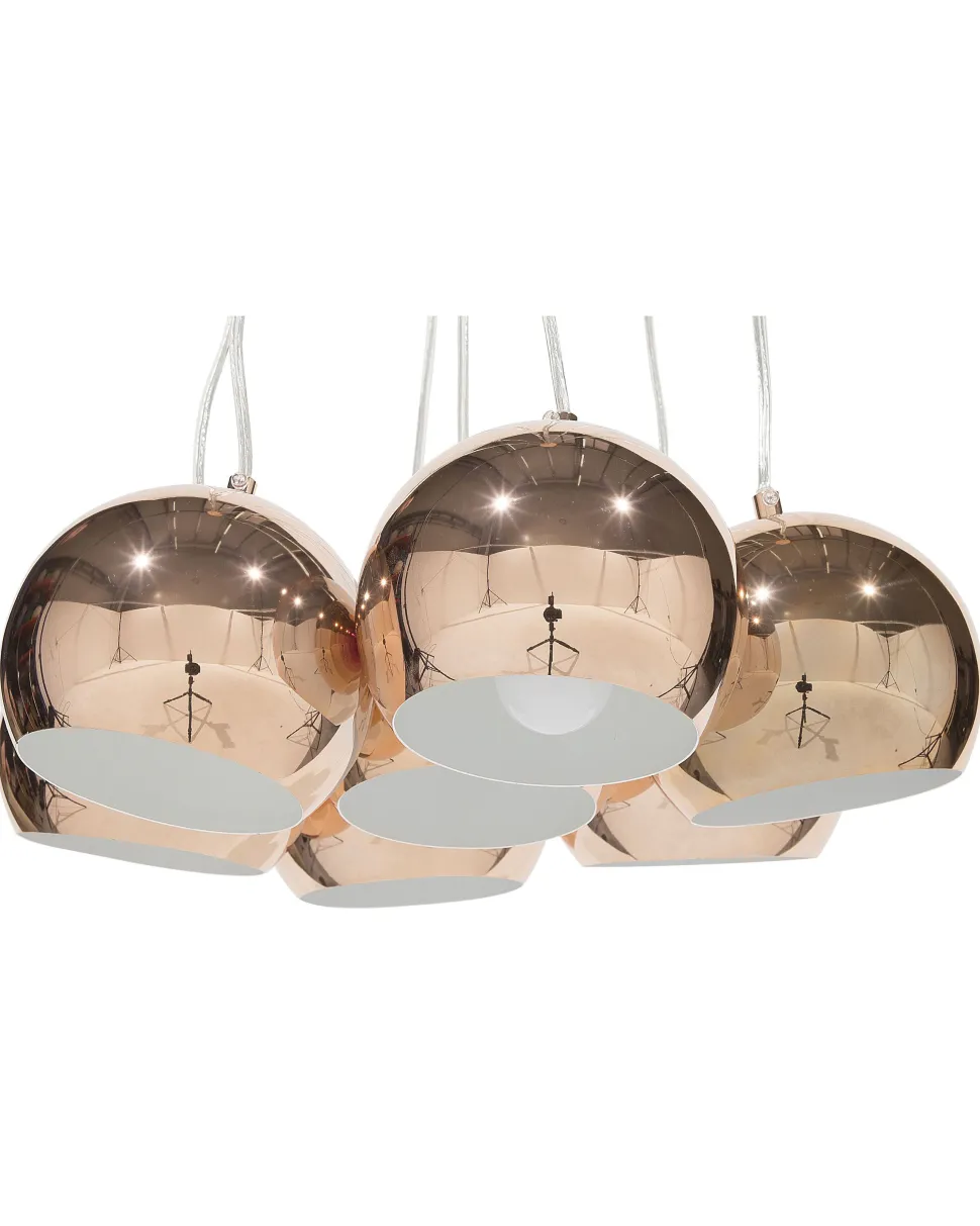 Candeeiro De Teto Em Metal Cor De Cobre Olza