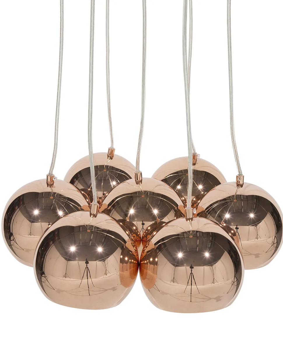 Candeeiro De Teto Em Metal Cor De Cobre Olza