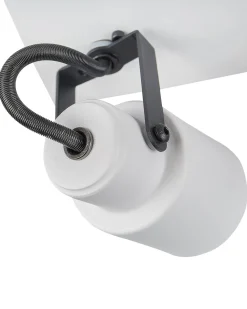 Candeeiro De Teto Em Metal Branco 4 Luzes Bonte