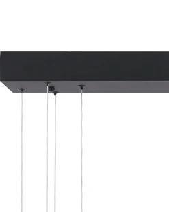 Candeeiro De Teto Em Metal Preto 4 Linhas Com Led Calao