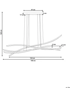 Candeeiro De Teto Em Metal Preto 4 Linhas Com Led Calao