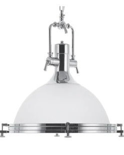 Candeeiro De Teto Em Metal Cromado E Vidro Ebron