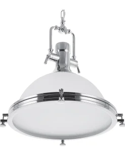 Candeeiro De Teto Em Metal Cromado E Vidro Ebron