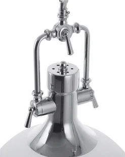 Candeeiro De Teto Em Metal Cromado E Vidro Ebron