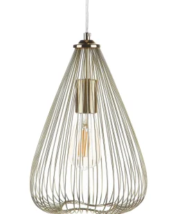 Candeeiro De Teto Em Metal Dourado Conca