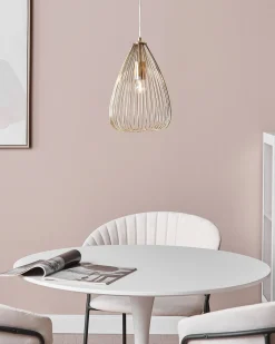 Candeeiro De Teto Em Metal Dourado Conca