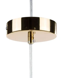 Candeeiro De Teto Em Metal Dourado Conca