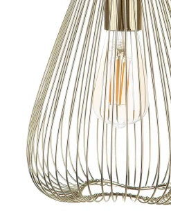 Candeeiro De Teto Em Metal Dourado Conca