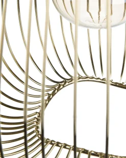 Candeeiro De Teto Em Metal Dourado Conca