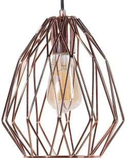 Candeeiro De Teto Em Metal Cor De Cobre Magra