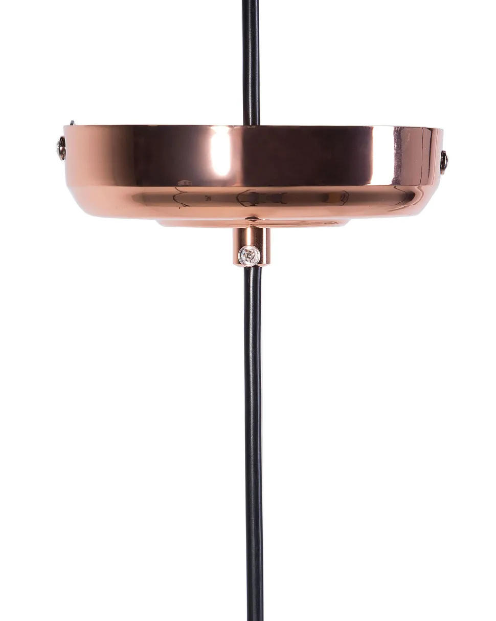 Candeeiro De Teto Em Metal Cor De Cobre Magra